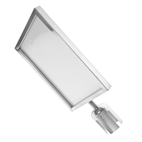 Support de panneau portrait en acier inoxydable 43 cm argenté pour poteau de balisage - Lot de 2