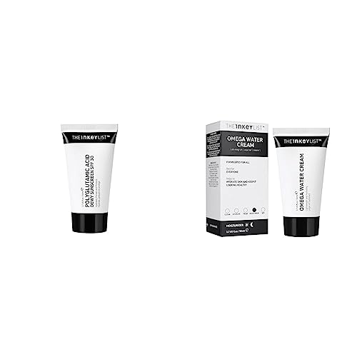 Image of The INKEY List Polyglutamic Acid Dewy Sunscreen SPF30, 50ml & Omega Water Cream, 50ml