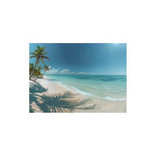 Tableau mural imprimé floral bleu en toile 70x100cm pour salon moderne ambiance bord de mer