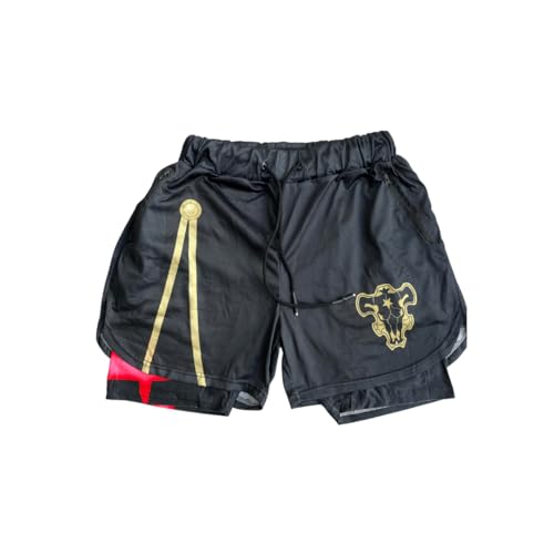 CROWN Anime Shorts - Breathable Mesh Stretch Compression Gym Short with Pockets and Towel Holder2