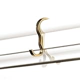 25 Pack Narrow Picture Rail Hooks Brass Finish | Molding Hooks