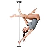 DREAMADE Profi Tanzstange φ45mm, 2,23-2,82m höhenverstellbar, Strip Stange mit Statik & Spinning Funktion, Pole Dance Stange, bis 200 kg belastbar, ohne Bohren, für Zuhause & Verein & Club & Party