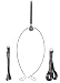 Spud Econo Pulley Lat Pulldown Machine Cable Attachment for Use with Olympic Plates (Black, 12 Inch Load Strap)