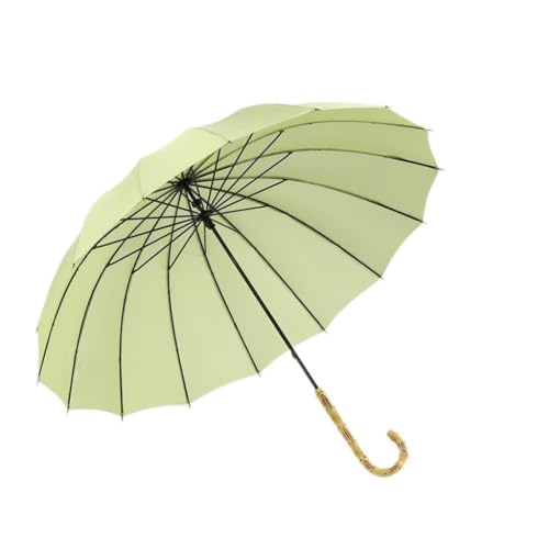 ULTRAWAVE Parapluie Parapluie 16 Bone Parapluie en bambou droit Parapluie à long manche for hommes Parapluie simple de couleur unie Parapluies pour la Pluie (Color : D)