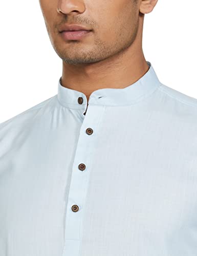 Image of Luxrio Men's Cotton Blend Solid Slim Kurta