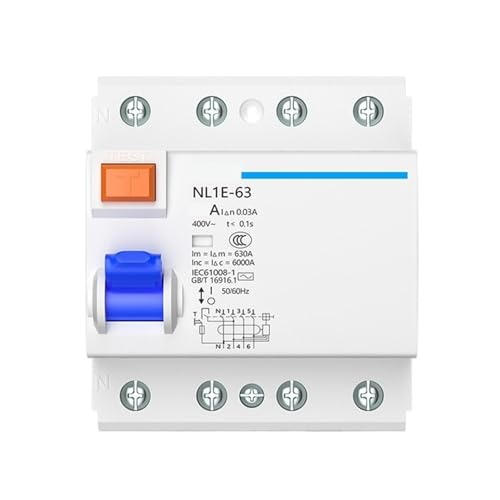 Disyuntor protector NL1E-63A de 4 polos y 25A para interruptor de fuga