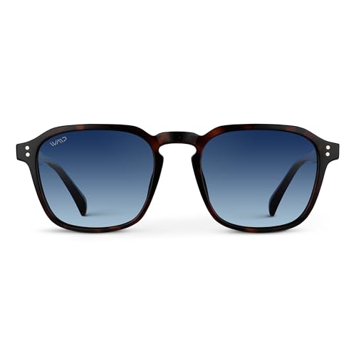Image of WearMe Pro Men's Polarized Square Sunglasses - Wide Fit, Retro Style, UV400, Lightweight Frame for Driving & Daily Wear