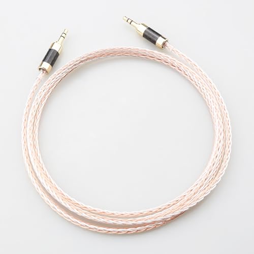 Cable auxiliar estéreo de 3.5 mm de 0.5 m con conectores dorados miniatura 5