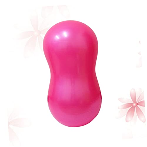 GRIRIW Thickened Burst Yoga Balance Ball for Exercise Gym Workouts Peanut Shaped Fitness Equipment Pink Enhances Strength Flexibility Coordination