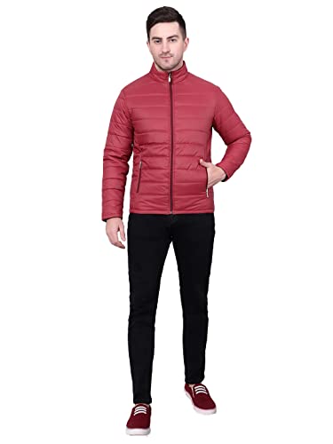 Image of KOTTY Men's Nylon Regular Solid Stylish Designed for Comfort and Warmth Puffer Jacket