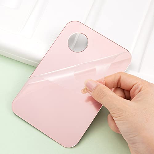 6 Pcs Makeup Spatula Korean Set Professional Korean Spatula Makeup, 2 Pcs Acrylic Cosmetic Palette With 2 Pcs Spatula Tool, Tray Apply For Foundation Eye Shadow Lipsticks Nail Art Professional Pigment Blending Included 2 Pcs Leather Covers #TOP3