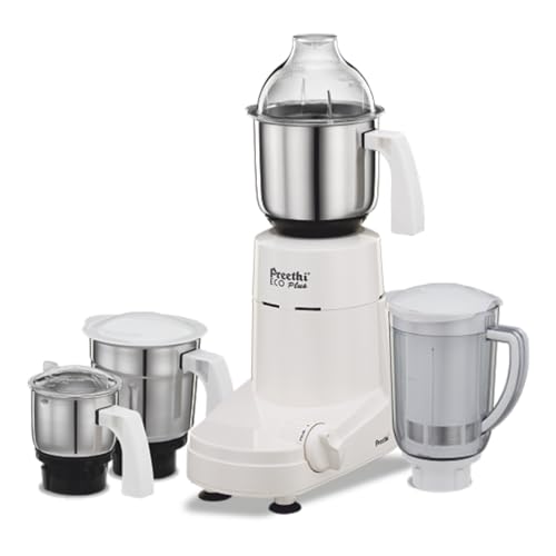 Preethi Eco Plus MG-157 Mixer Grinder, 750 Watt with 4 Jars (Indian Plug)