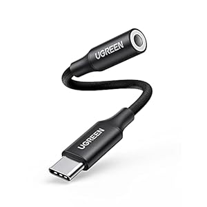 UGREEN USB C naar 3.5mm Aux Adapter Compatibel met Galaxy S23 Ultra, S23+, S23, S22 iPad Pro/Air/Mini 2021 MacBook Pro…