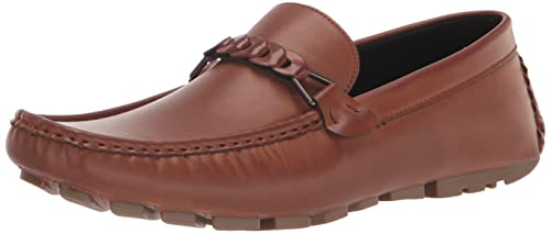 Guess Men's Ambrosi Driving Style Loafer, Brown, 9