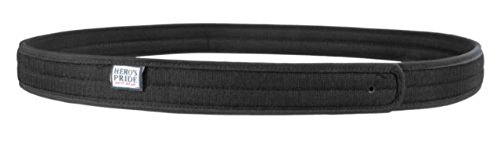 Hero's Pride Inner Duty Belt with Outer Hook, Black 1.5-inch - MED - 28-34 inch