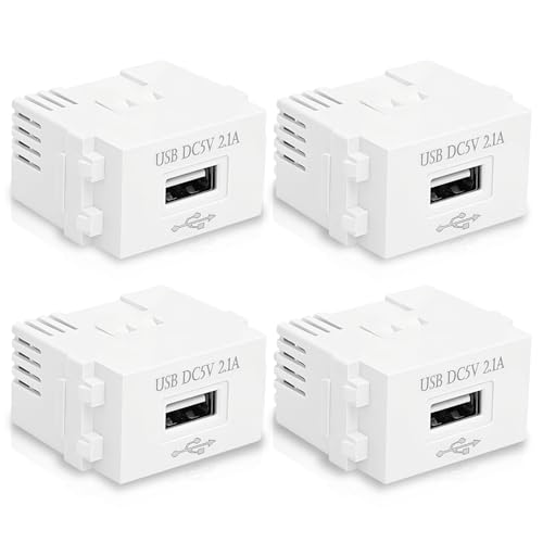 Lot de 4 Modules d’Alimentation USB 220V vers 5V 2.1A, Transformateur AC DC USB Chargeur Module, Adaptateur Alimentation USB pour Smartphone Tablette Appareils USB, Module Charge USB pour DIY
