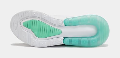 Air Max 270 Grade School Lifestyle Shoes (Summit White/Jade Ice) (943345-115, Green/White)3
