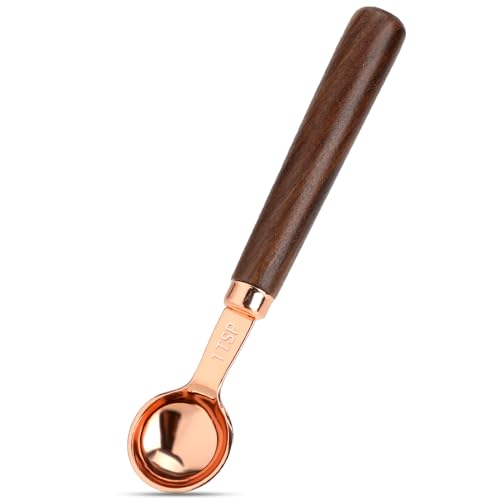 Coffee Scoop for Ground Coffee 1 TSP 1/3 tbsp 5 ml Wood Long Handle Coffee Bean Scoop 6.5 inch Tea Scoop Measuring Spoon,1 TSP