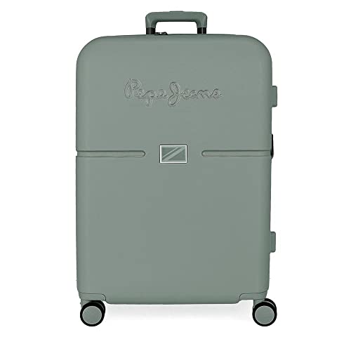 Pepe Jeans Accent Maleta mediana Verde 48x70x28 cms Rígida ABS Cierre TSA integrado 79L 4,32 kgs 4 Ruedas dobles