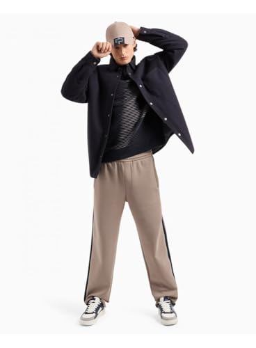 Armani Exchange Men's Limited Edition a Line Pullover Sweater with Hortizontal Stripes and a Large a Logo3