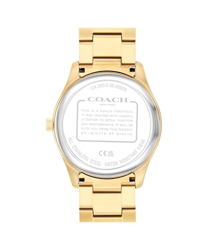 Image of COACH Men's Oliver 3H Quartz Watch, 41mm Case Size, Stainless Steel Bracelet, Date Display, Classic for Every Day - Gift for Him