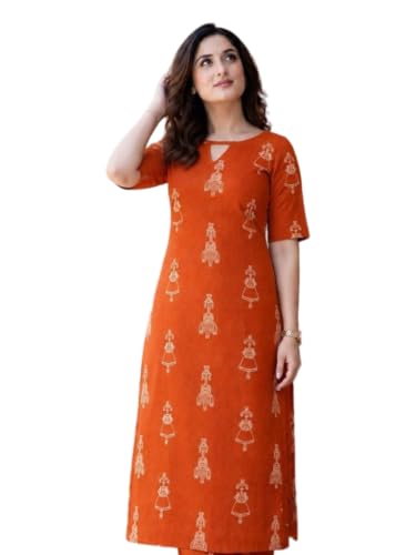 Image of MS VHCK ENTERPRISE Woman Women's Rayon Straight Fit Straight Kurta Kurtis