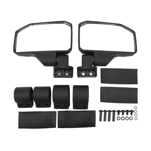 Rétroviseurs latéraux noirs pour moto rétroviseur réglable ATV UTV 18cm 2 pièces ABS