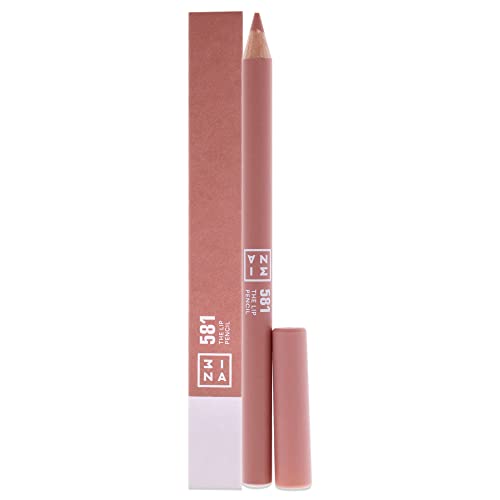 3INA MAKEUP - The Lip Pencil 581 - Nude-Beige Lippenkonturenstift mit Jojobaöl Nährt und Befeuchtet die Lippen - Lipliner für Vollere Lippen - Cremige Lippenkonturenstift - Vegan - Cruelty Free