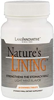 Lane Innovative - Nature's Lining, Helps Protect Stomach Wall, Long Lasting Relief, Supports Digestive Balance (60 Chewable Tablets)