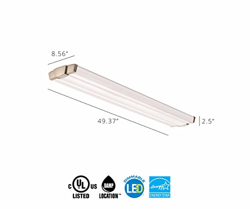 Image of Lithonia Lighting FMLRETL 48IN 30K 80CRI BZ LED Linear Flush Mount Light, 3000k, 36 watts, 3100 lumens, 4 feet, Bronze