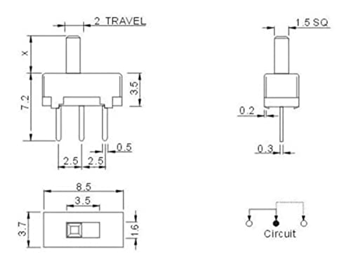 Cute Sunlight Micro Interruptor Chave SS12D00G4 4mm - Kit 10 Peças