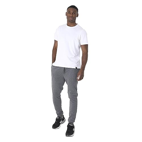 Image of BRAVE SOUL Mens Joggers Regular Fit 100% Polyester Comfortable Casual Sweat Pants for Men UK, Charcoal, Size- XL