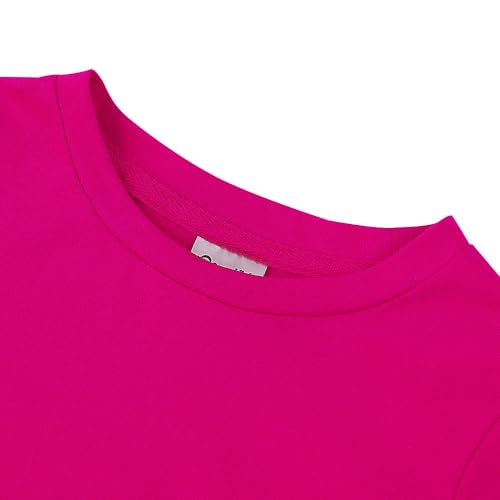 Image of Noomelfish Girls Short Sleeve Fringe T-Shirts Soft Jersey Cotton Tee Tops (3-12 Years)