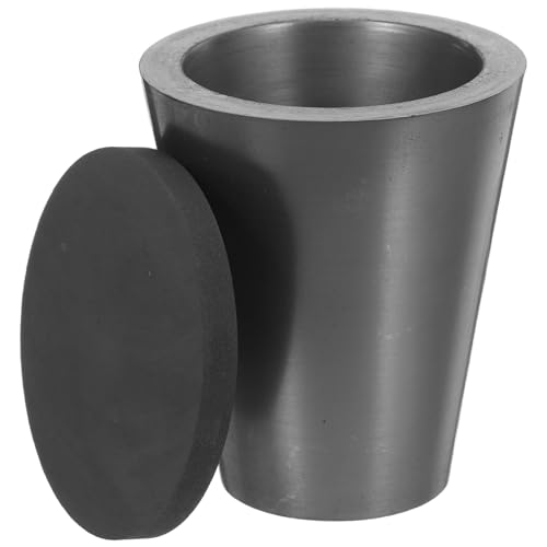 Gadpiparty Graphite Melting Crucible with Lid 52x65mm round Graphite Ingot Mould for Jewelry Silver Gold Aluminum Melting Furnace