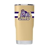 Gametime Sidekicks James Madison University Dukes Stainless Steel Tumbler Drinkware 20oz - Insulated Water Bottle Tumbler - Copper-Lined, Vacuum Double Wall Maximum Temperature Efficiency