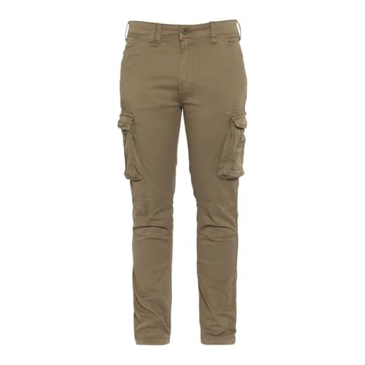 Schott NYC Homme Trtank70 Pantalon Cargo, Vert, 31W EU