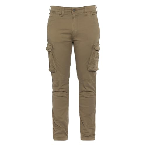 Schott NYC Homme Trtank70 Pantalon Cargo, Vert, 31W EU