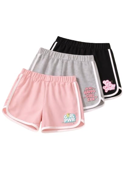 LILY & JADE Kids Girls Cotton Shorts Combo Pack Soft Lightweight Breathable Elastic Waist Casual Summer Shorts Shors - Review, Price and Buying Guide