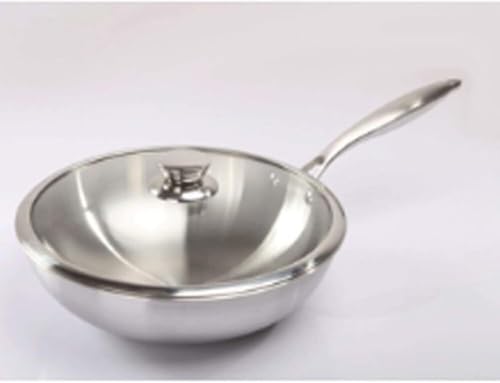 Wok de acero inoxidable con tapa de vidrio templado miniatura 3