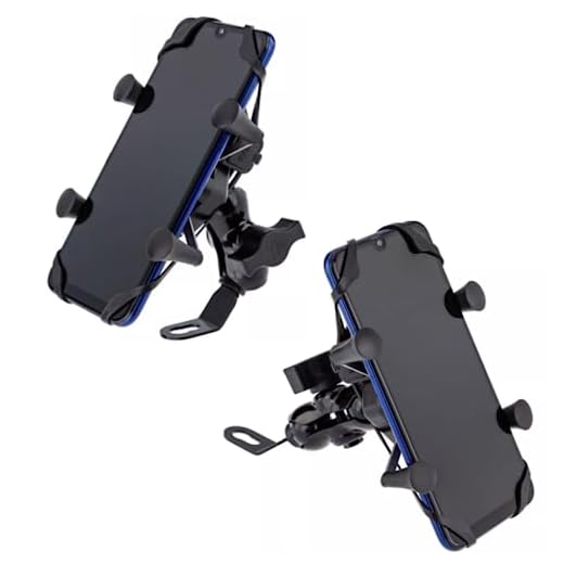 Suporte Celular Universal Para Motos e Bicicleta Com Carregador Universal Usb Garra X Fixação No Retrovisor Ou Guidão Segurança E Conveniência Em Suas Mãos PREMIUM, GOLLATE®