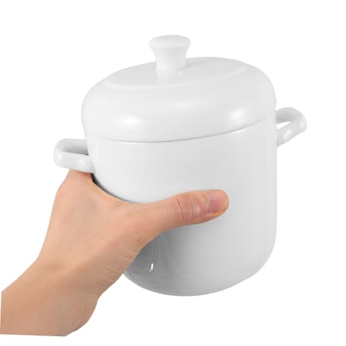 Cuisson lente vapeur en pot à ragoût céramique avec couvercle hermétique