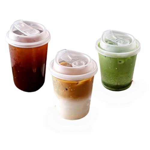 SIzlaho �v���J�b�v �R�[�q�[�J�b�v �g���̂� �W�t�� �N���A�J�b�v �A�C�X�R�[�q�[�J�b�v 50/100�Z�b�g PET�J�b�v �R��h�~ ���� ����ɂ��� �R�[�q�[ �W���[�X �X���[�W�[ �₽�����ݕ��e�� (50�Z�b�g,380ml)