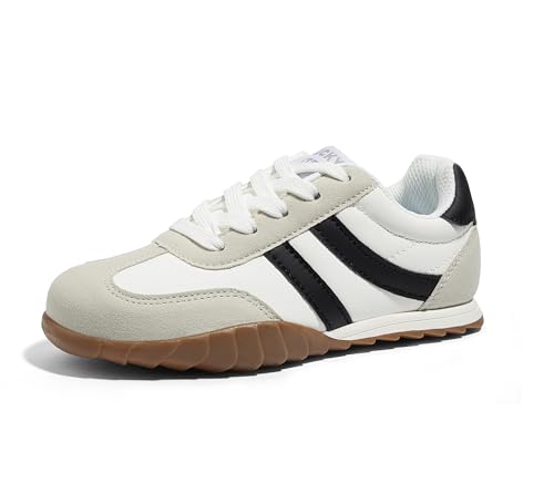 LUCKY STEP Boys Girls Casual Fashion Sneakers Classic Retro Walking Shoes Non Slip Running Trainers for Little Kids