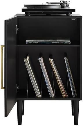 Crosley Furniture Everett Record Player Stand with Storage for Vi...