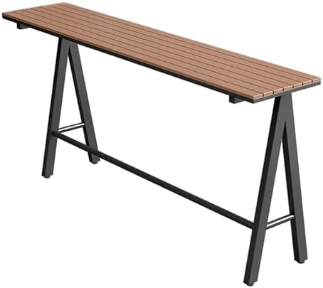 Outdoor High Pub Table - Rectangular Metal Bar Table for Garden, Backyard, Patio, or Balcony - Stylish & Durable Outdoor Furniture for Entertaining