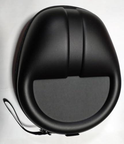 Mocamoro ヘッドホンケース 汎用ヘッドホンバッグ 携帯用 折り畳めないタイプも適用 耐衝撃EVAカバー ハンドル付き ヘッドセット・モニタヘッドホン・ソニー・ボーズなど適用 (PUブラック)