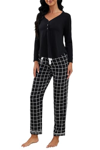 Pyjama col en V femmes ensemble manches longues anti frottement doux
