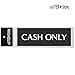 3pk Cash Only Stickers | Cash Only Sign for Business | Weatherproof Vinyl Adhesive Decals
