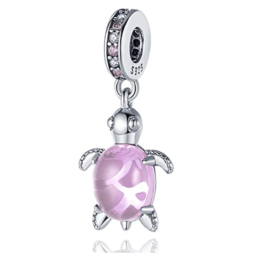Abalorio de plata de ley con circonita para collar y pulsera de dijes