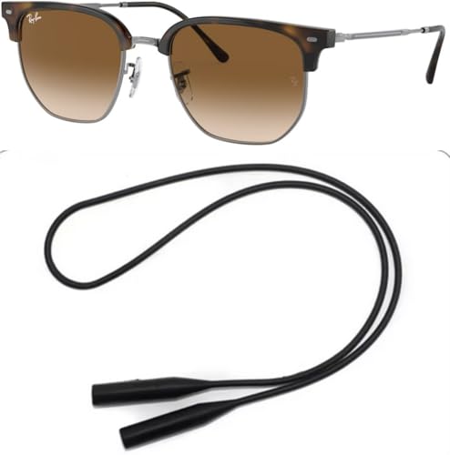 Ray-Ban RB4416 Sunglasses Bundle: RB 4416 NEW CLUBMASTER 710/51 New Clubmaster Havana On Gunme and Universal Anti-slip Silicone Leash2
